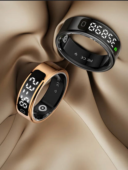 Bague intelligente mesure la fréquence cardiaque, l'oxygène dans le sang, le sommeil et le rapport caloriques
